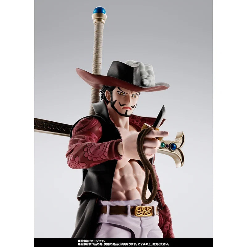 Original Bandai S.H.Figuarts Shf One Piece Dracule Mihawk Hawk Eye  In Stock Anime Action Collection Figures Model Toys