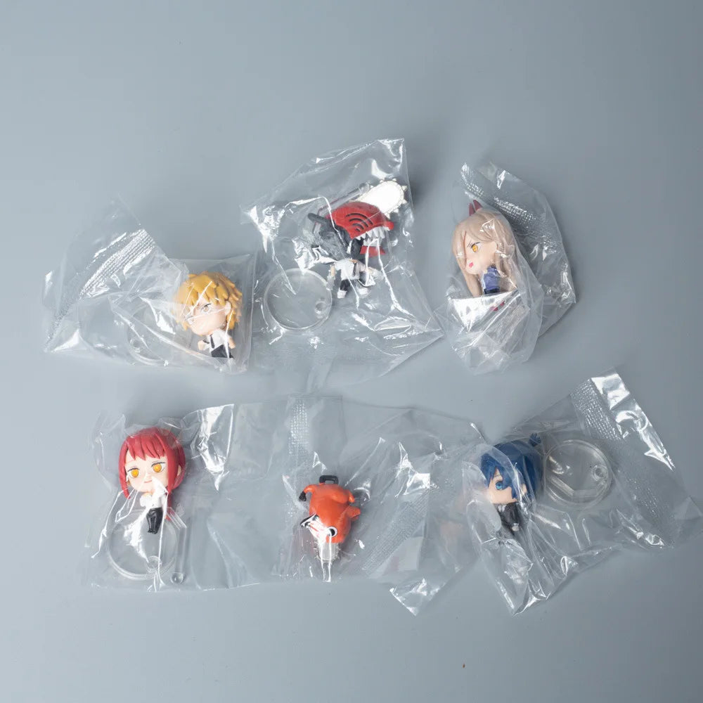 6PCS Denji Pochita Makima Hayakawa Aki Power Anime Figurine Action Figure Toys Doll Christmas Gift With Box