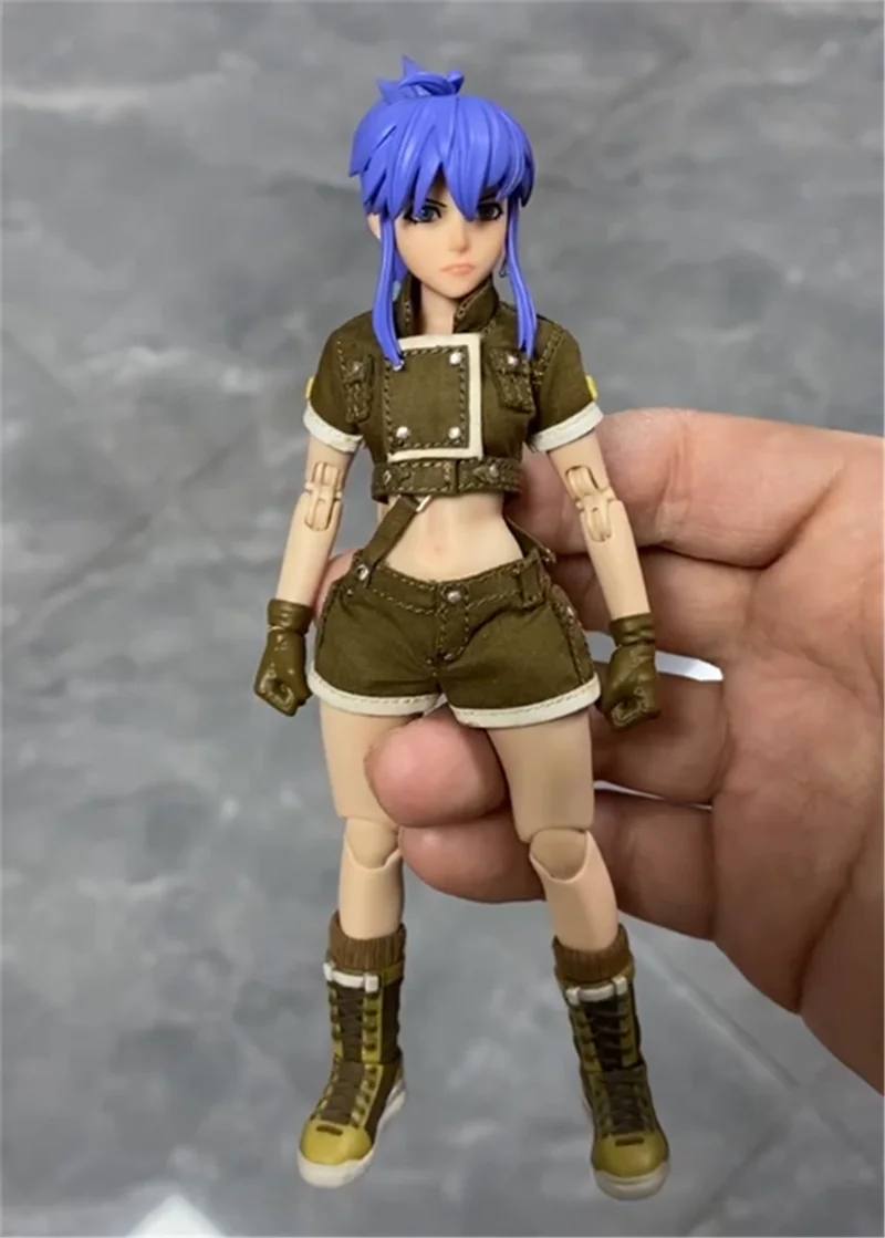 TUNSHI STUDIO METAL SLUG TS-012 1:12 Maßstab weibliche Soldatin Leona 14,5cm Full Set Sammler-Actionfigur Modellpuppe