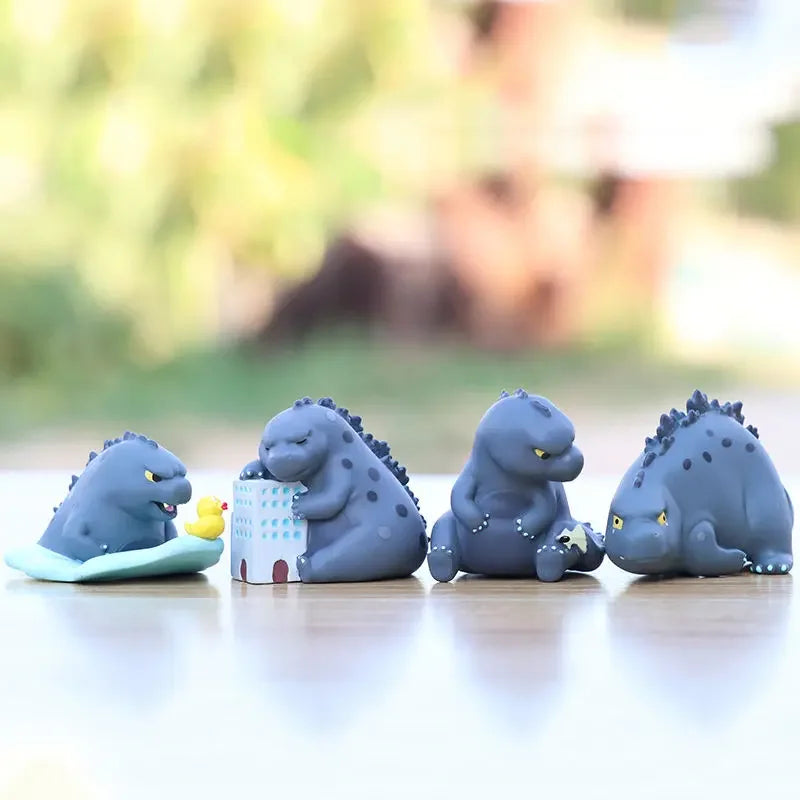 Godzilla King Collection Godzilla Action Figures Ghidorah Q-version Anime Figures Collectible Children Toys Kids Birthday Gif