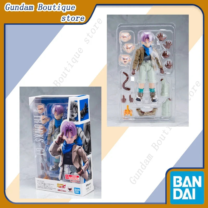 Bandai Genuine SHF TRUNKS Dragon Ball GT Anime Action Figure Collectible Joints Movable Model Toys Ornament Gift Children Boy