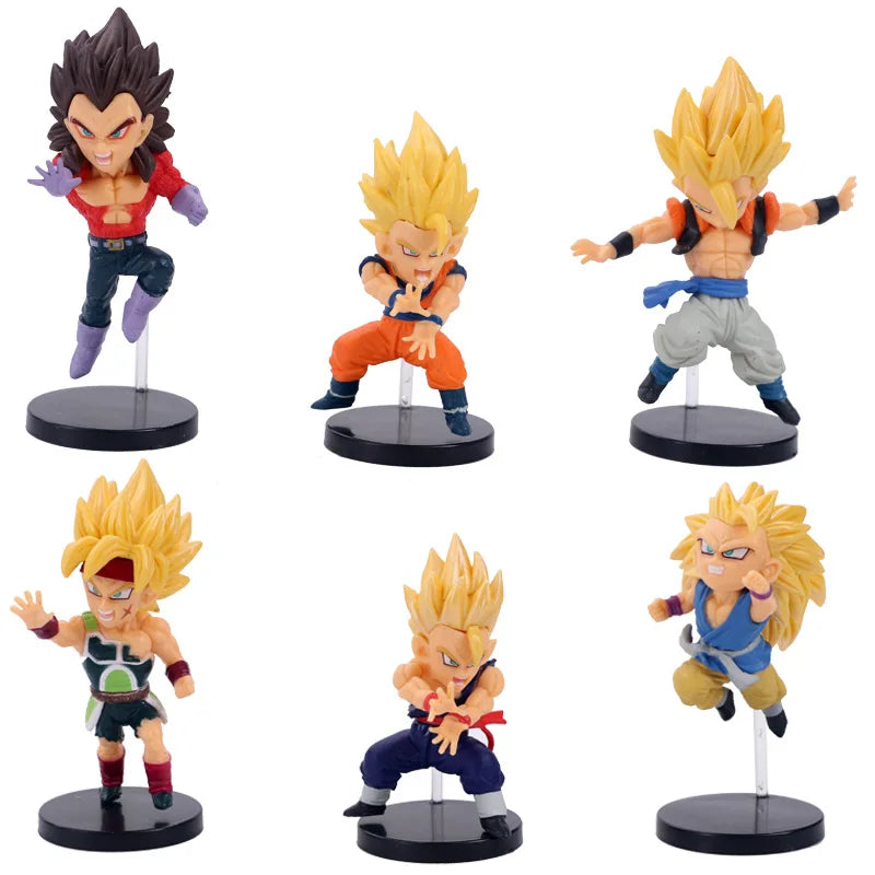 Dragon Ball Z Super Saiyan Son Goku Anime Figure Son Gohan Vegeta Broly Piccolo Majin Buu Set Action Figurine Model Gifts Toy
