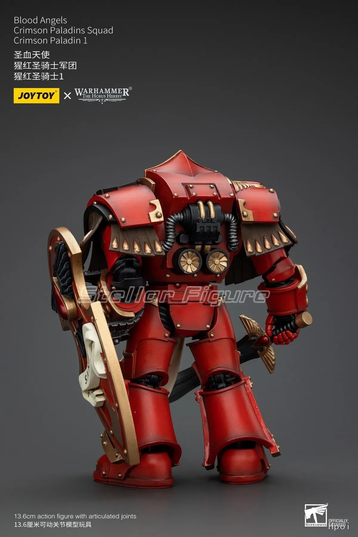 【SF】JOYTOYS 1/18 Action Figure Warhammer 40K  Blood Angels Crimson Paladins Squad Crimson Paladin 1  Prime Model Toy Gift