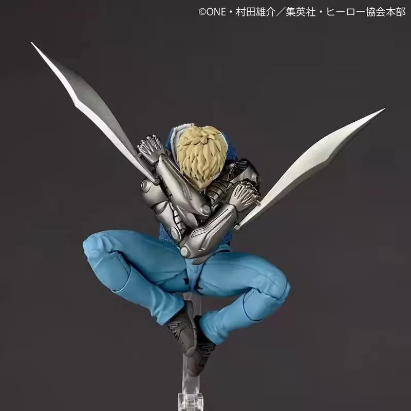 In Stock Genos Action Figure Kaiyodo Revoltech Yamaguchi One Punch Man Figurine Ko Joint Movable Model Gk Statue Kids Toy Gift