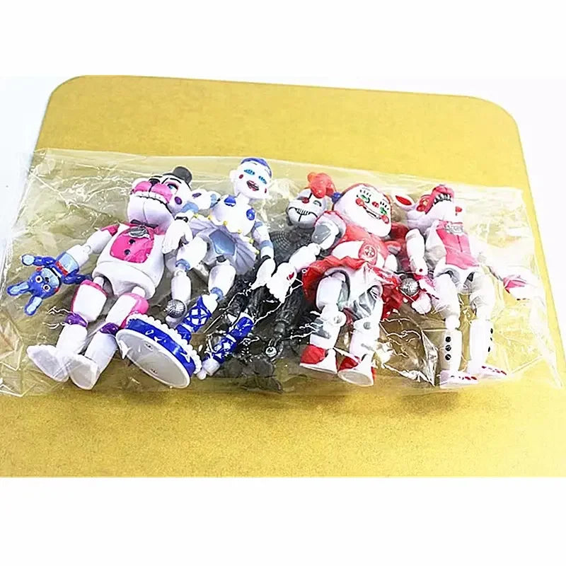 5 Pcs/Set Midnight Toy Bear Game Funtime Foxy Sister Location Horror Doll Lightening Movable Joint Toys