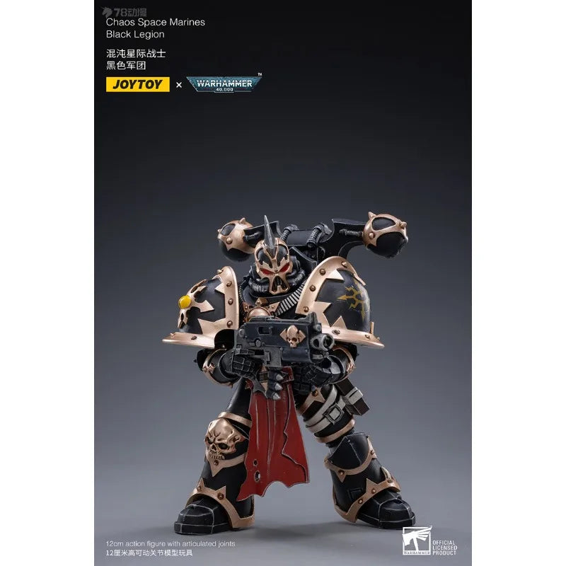 JOYTOY Genuine JOYTOY X Warhammer 40K Series Chaos, Chaos, Interstellar Warriors, Black Legion, Three Person Team 1/18 Movable