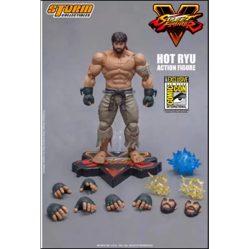 Storm Toys Original 1/12 Street Fighter 5 Alex ALEX Three Head Carving Game Mobile Doll Model Handmade Toy Gift Collection