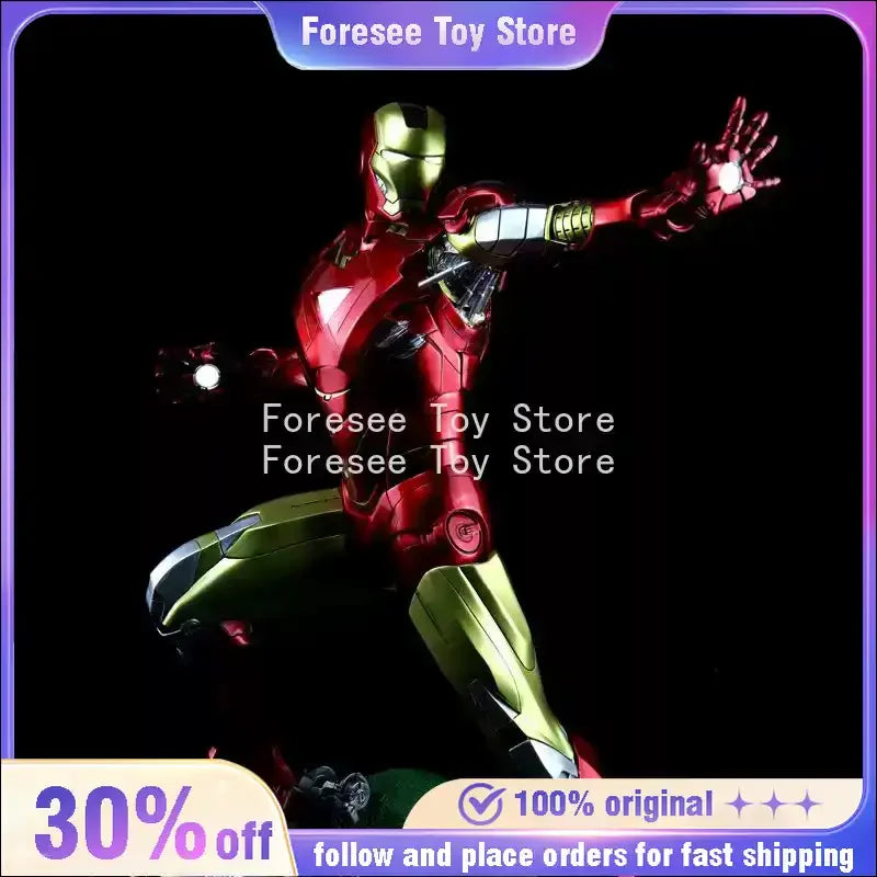 32cm Iron Man MK6 Figure The Avengers Anime Surroundings Figures Light-up Collection Desktop Decoration Best Gifts for Children