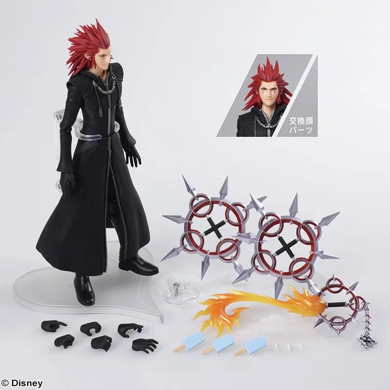 SQUAREENIX Original BRING ARTS Kingdom Hearts Series Axel\Kelly\Riku Anime Action Figure Model Toys Movable Model Gifts Fo Boys