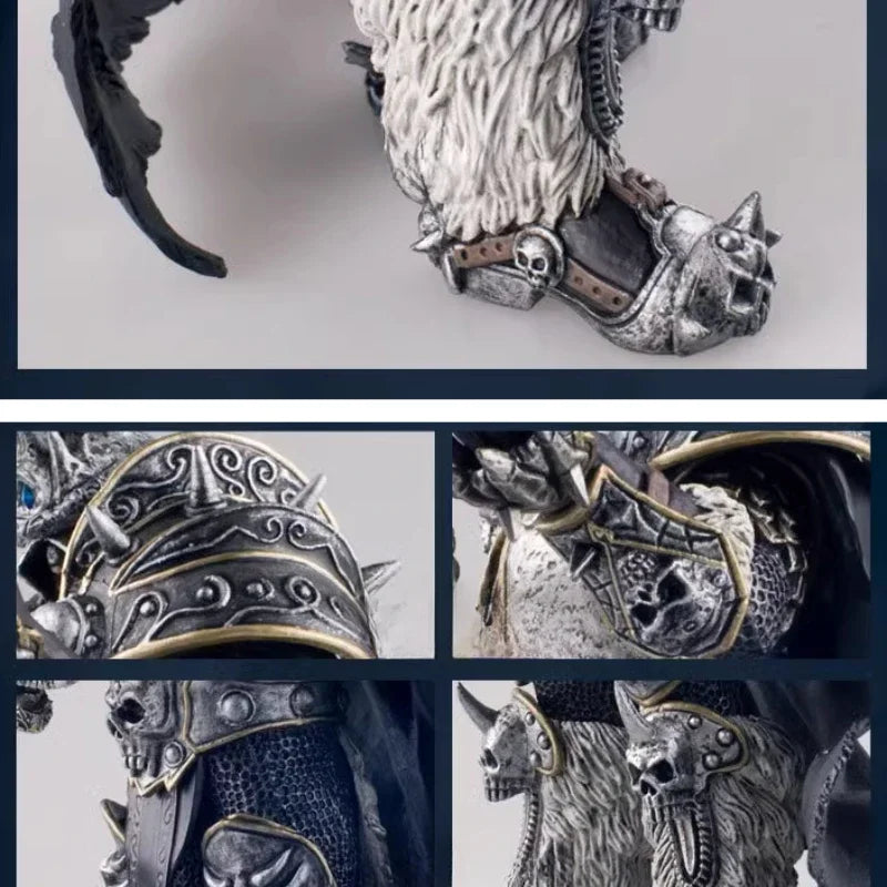 World of Warcraft Action Figure Lich King Arthas Death Knight Standing Frostmourne Model Animation Desktop Dolls Gift Kids Toys