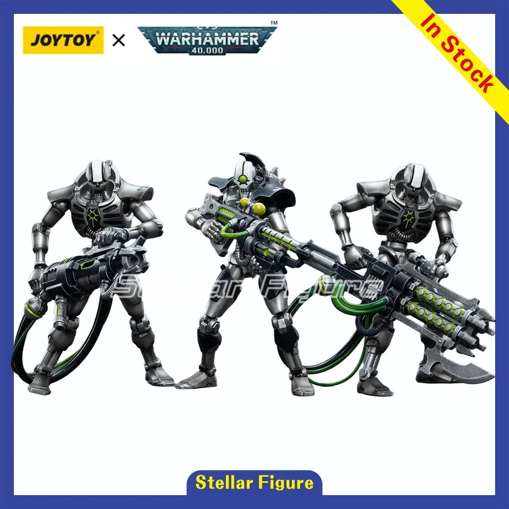 【SF】JOYTOY 1/18 Action Figure Necrons Sautekh Dynasty Deathmark lmmortal with Gauss Blaster Carbine Model Toys Gifts
