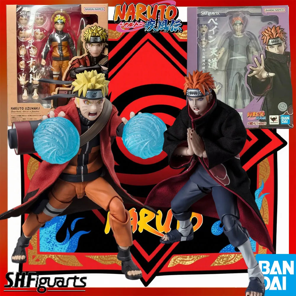 100% Authentic Bandai S.H.Figuarts • Naruto Series • Pain Tendo & Naruto Uzumaki • Articulated Action Figures Model Toy