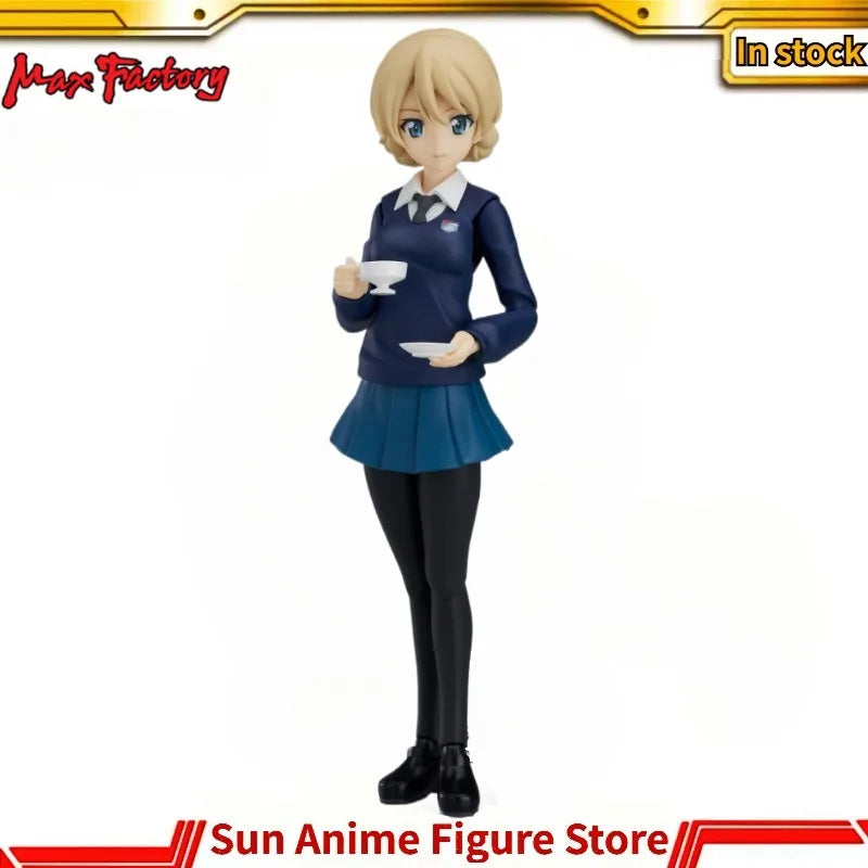 Vorrätig Original Max Factory Figma#406 Girls Und Panzer Der Film Darjeeling Anime Figuren Actionfiguren Spielzeug Geschenke Ornamente
