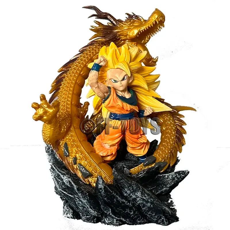 Q Version Dragon Ball Z Figure Goku Action Figures Dragon Fist Explosion 14CM PVC GK Statue Collectible Model Toys