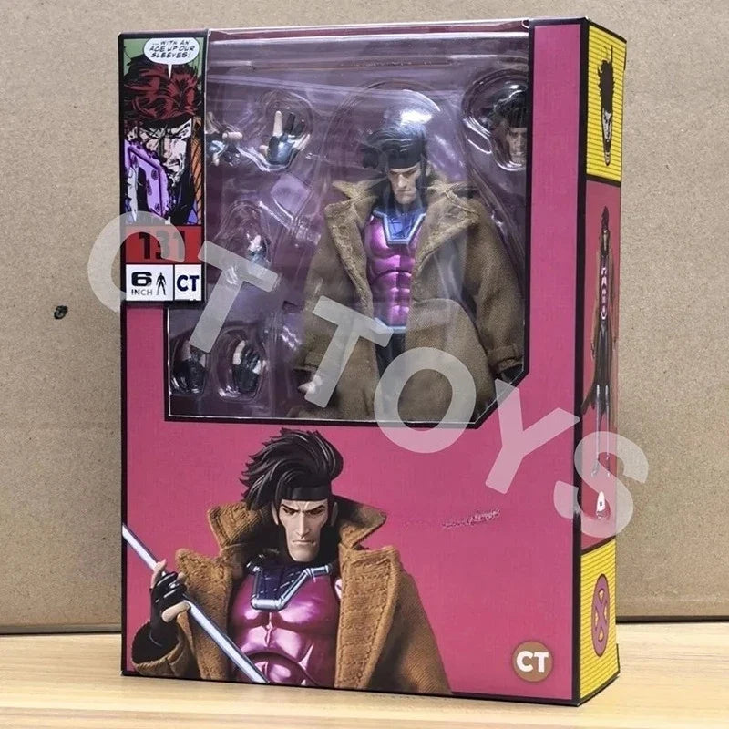 CT Toys X-Men Gambit Action Figure 17cm Movable PVC Collection COMIC Ver. Mafex 131 X Men Remy Etienne LeBeau Figurine Model Toy