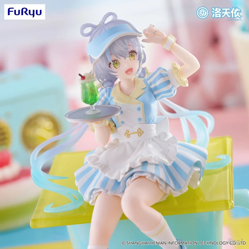 100% Original FuRyu Noodle Stopper Figure Vsinger Luo Tianyi Waitress Ver. Anime Figure Model Toys Collection Series