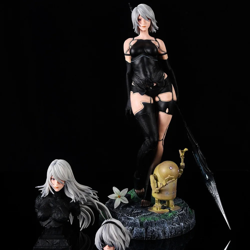 Bandai Beautiful Girl Hand Operated Neil Mechanical Era A2 Lady Sister Three Head Carved Bust Doll Box Anime Animation Model