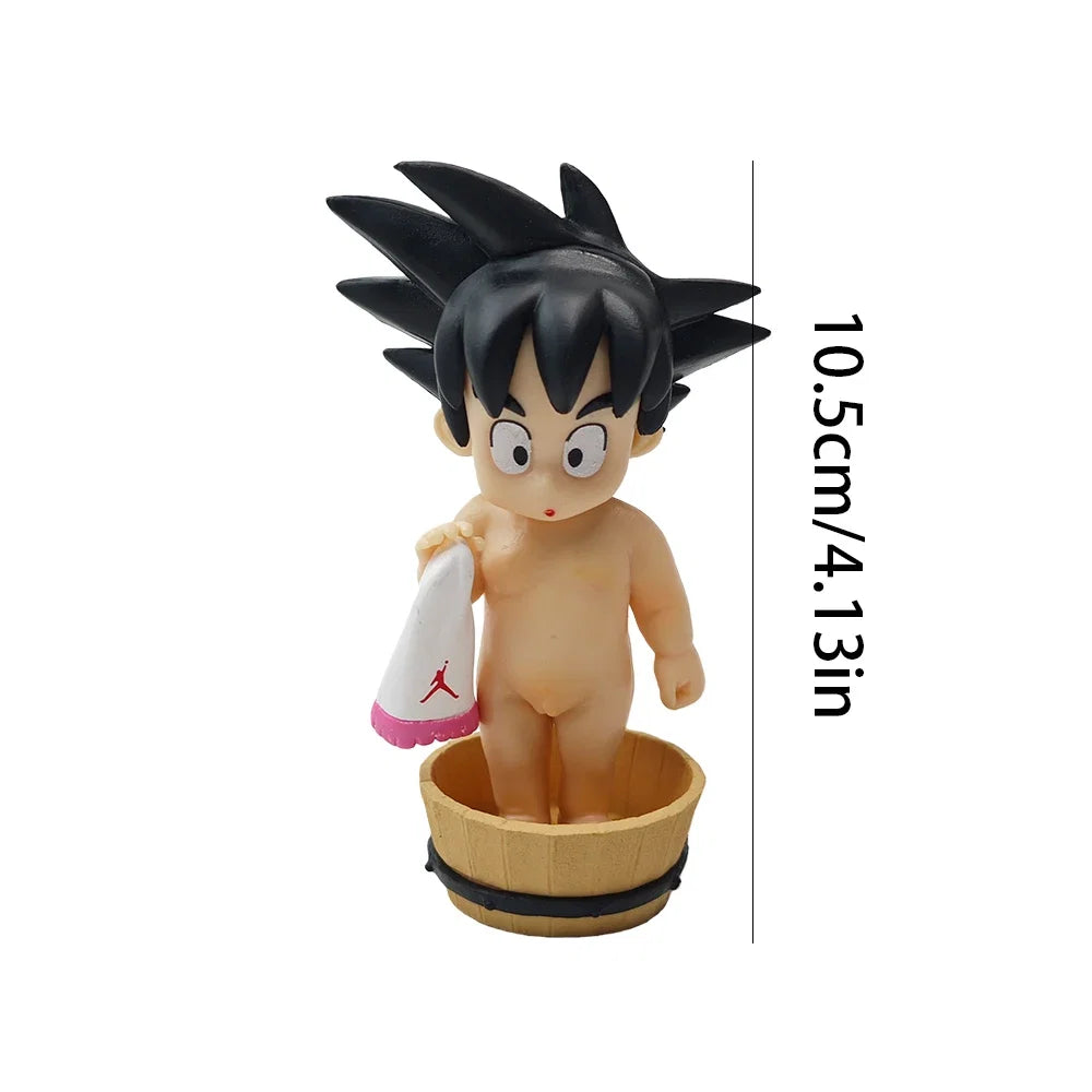 Dragon Ball anime character Wukong Kawaii action character Q version bath sleep model doll PVC series toys