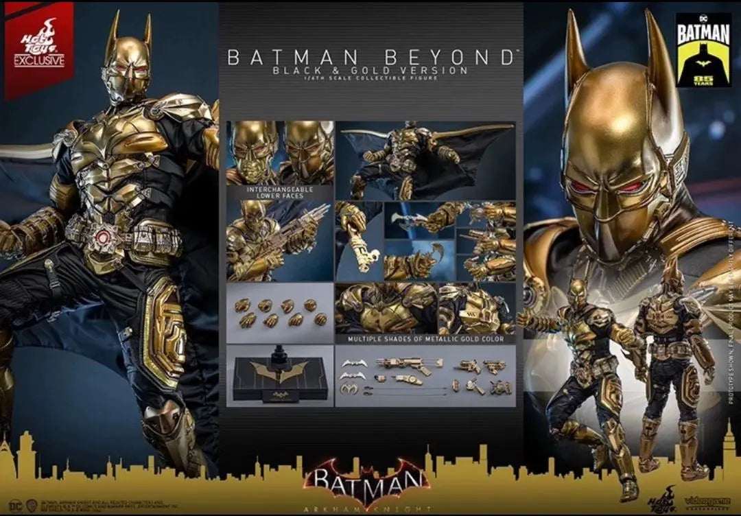 In Stock HT HotToys Arkham 1:6 Doll Model Future Batman VGM39 Black Gold Batman VGM64 Movable Figure Collectible Gift