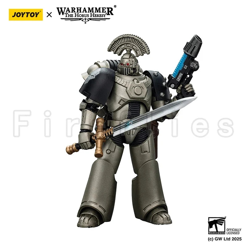 1/18 JOYTOY Action Figure Horus Iron Warriors MKVI Tactical Sergeant and Command Squad Chosen with Legion Standard