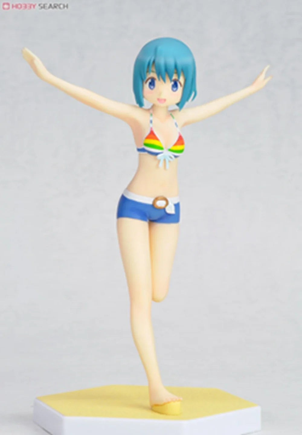 17CM Anime Mahou Shoujo Madoka Magica Miki Sayaka Figure Beach Queens 1/10 Swimsuit Ver Model Toy Gift Collection Aciton Figure