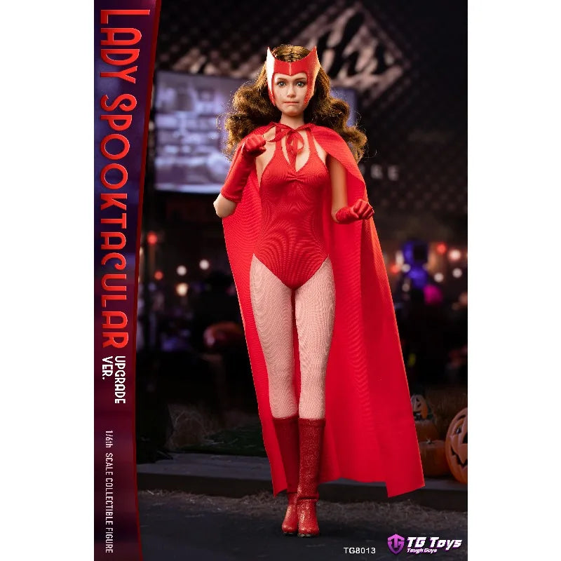 Spot SWTOYS × Tough Guys Original 1/6 Halloween Ladies Crimson Witch Wanda and Vision Mobile Doll Soldier Model Toy Collect Gift