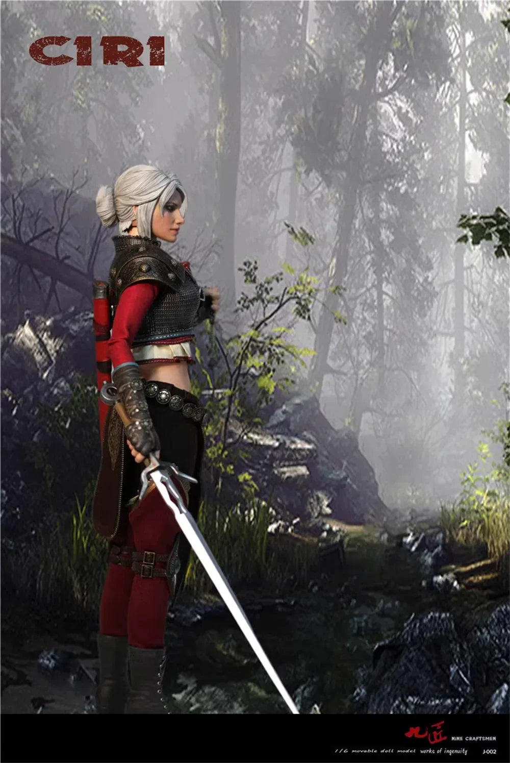 Neun J-002 Hexe weibliches Mädchen CIRI Vollset bewegliche Actionfigur gepanzerte Version Geschenk für Fans Sammlerstück 1/6