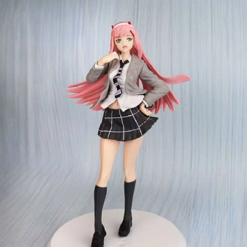 Aixlan 18cm Anime Figure SEGA Zero Two DARLING in The FRANXX 02 National Team PVC Action Figure Collectible Model Toys Kid Gift