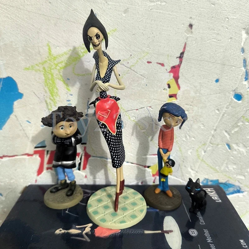 3PCS Neca Coraline Figure Anime Coraline & the Secret Door Crooked Character Action Figure Model Toys Doll Horror Birthday Gift