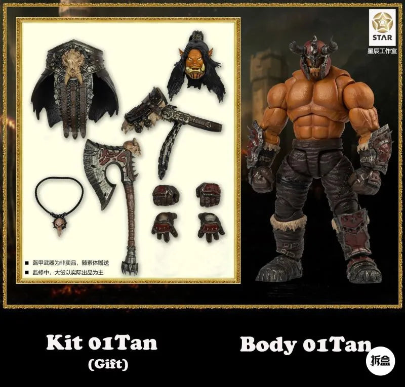 Spot Star Studio Original 1/12 Ancient War Meat Colored Orc Green Orc Warcraft Mobile Doll Model Handmade Toy Collection Gift