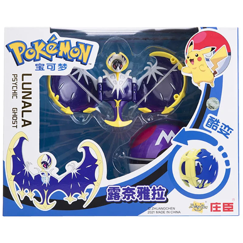18 Styles Pokemon Anime Deformation Figures Pikachu Eevee Mewtwo Greninja  Pokeball Figure Pet Action Model Toys Childrens Gifts