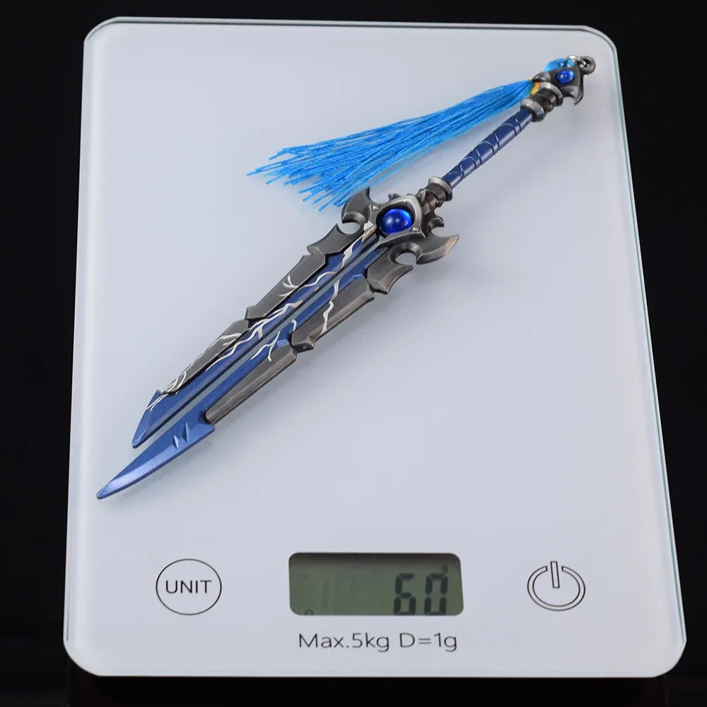 21cm World of Warcraft Thunderfury Blessed Blade of The Windseeker Sword Toy Metal Weapon Model Collections Ornaments Boys Gifts