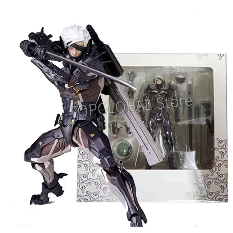 Kaiyodo Revoltech Metal Gear Solid Raiden Action Figure PVC Movable Model #140 Collection Solid Snake Jack Figurine Toys 15cm