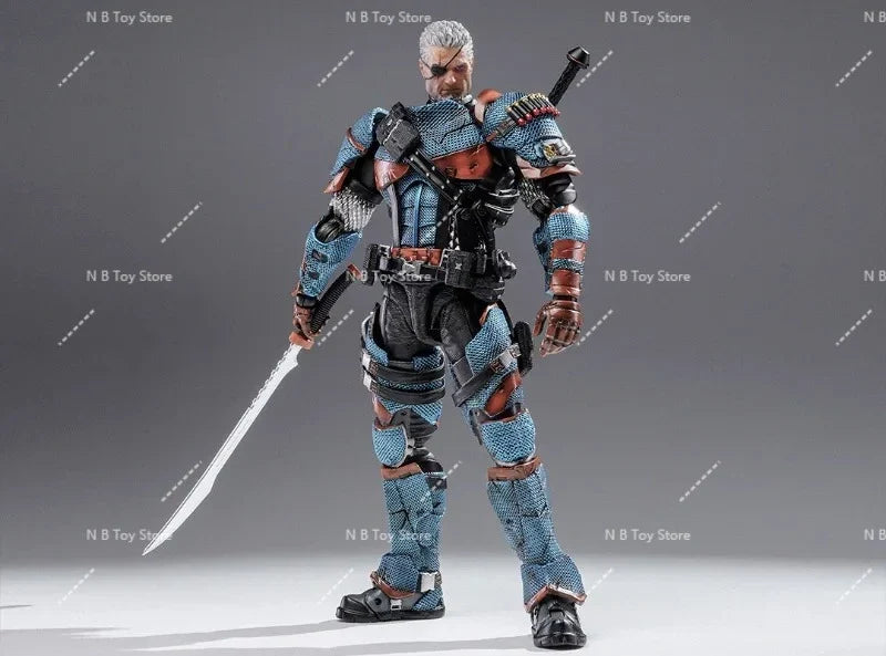 LPZZ ROUNO CUEURE DC002 1/12 Deathstroke Arkham Knight Finished Module Movable Batman Collectible Model Action Anime Figure Toy