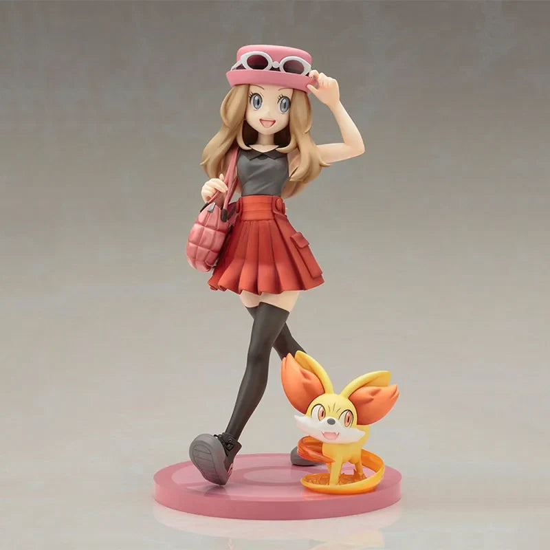 Original Kotobukiya ARTFX J Pokémon Serena Fennekin PVC 20CM Anime Figure Collectible Model Doll Statuette Ornament Gift Toys