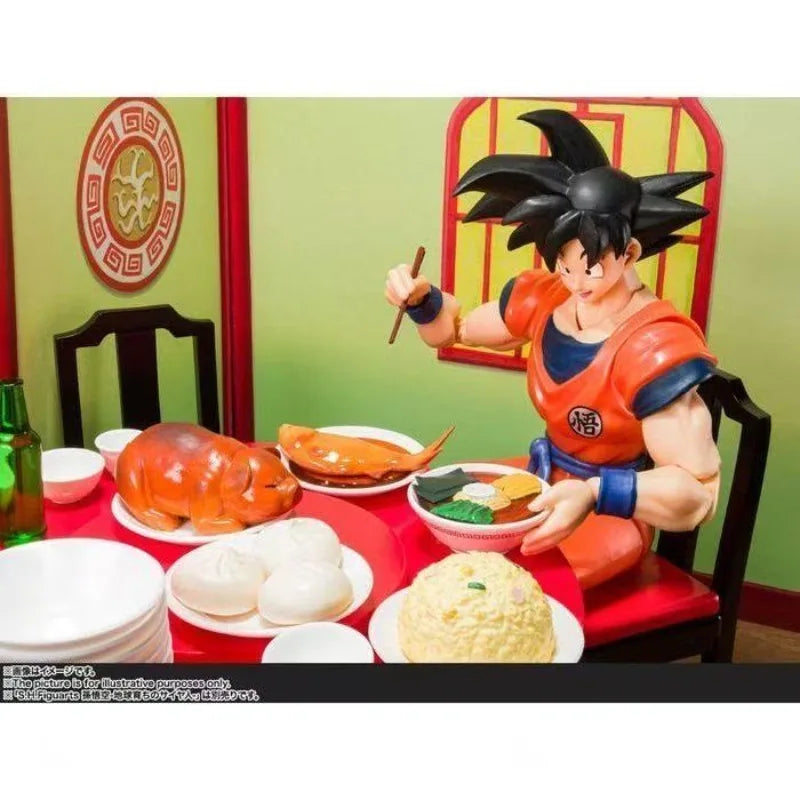 Bandai Dragon Ball Sun Wukong SHF Dinner Table Eight Fill Set Mobile Figures Mock Play Peripherals Toys Collection Gifts