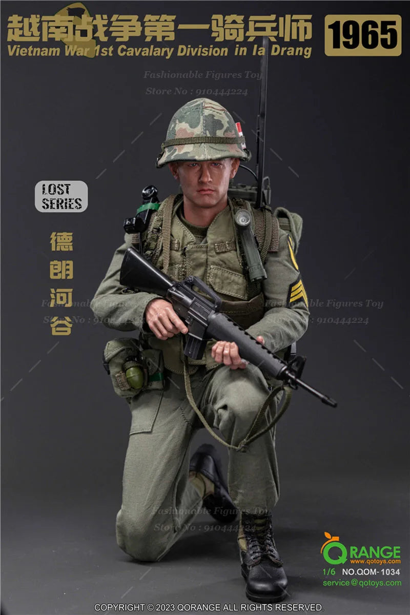 QORANGE QOM-1034 1/6 Men Soldier Vietnam War US 1st Cavalry Division the Delang Valley 1965 Full Set 12" Collection Model Toys