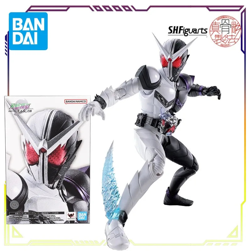 BANDAI Original S.H.Figuarts True Bone Carving Kamen Rider W Series Ultimate Wind Ace\fang Joker  Anime Action Figure Model Toys