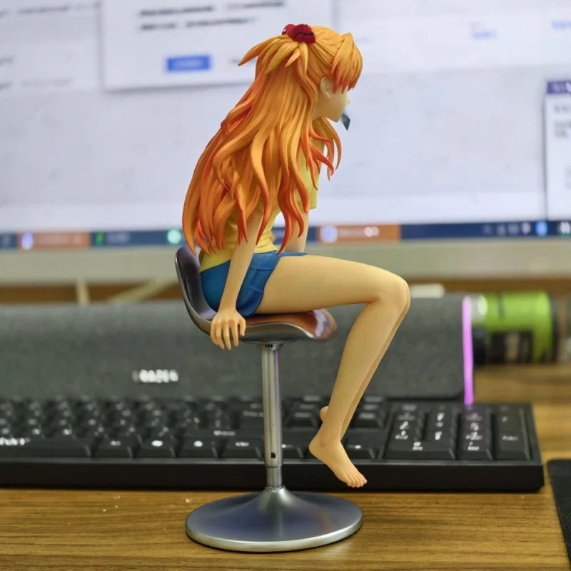 New Anime Neon Genesis Action Figure Model Asuka Langley Soryu Desktop Decor Gk Statue Dolls Figures Collect Toy Gift