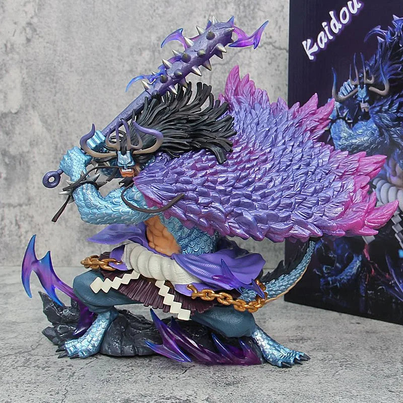 30cm One Piece Kaido Four Emperor Beasts Pirates Anime Figure Model Statue Boys Collection Desktop Decoration Ornament Toys Gift