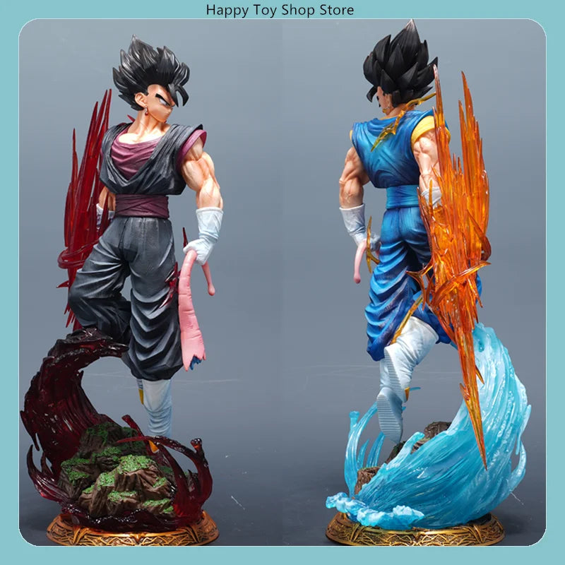 38cm Dragon Ball Yun Qi Vegetto 2.0 Anime Figure 3 Headed  Replace Model Statue Collection Desktop Decoration Ornament Fans Toys