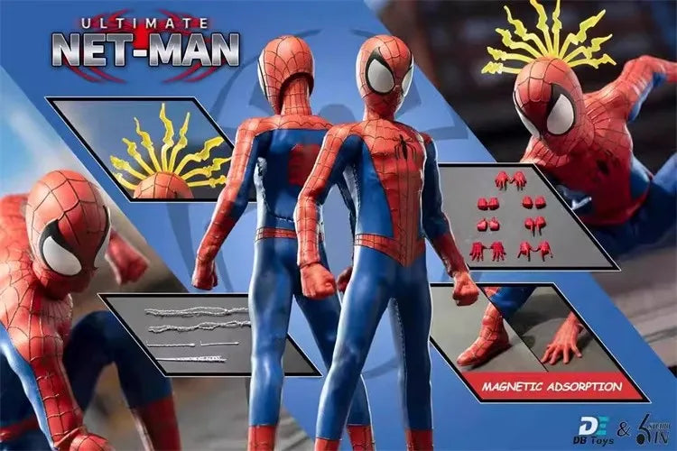 In Stock DBToys X6 Series Spider Man Action Figure Studio 1/12 Scale Red And Black Mobile Version Collectible Toy for Fans