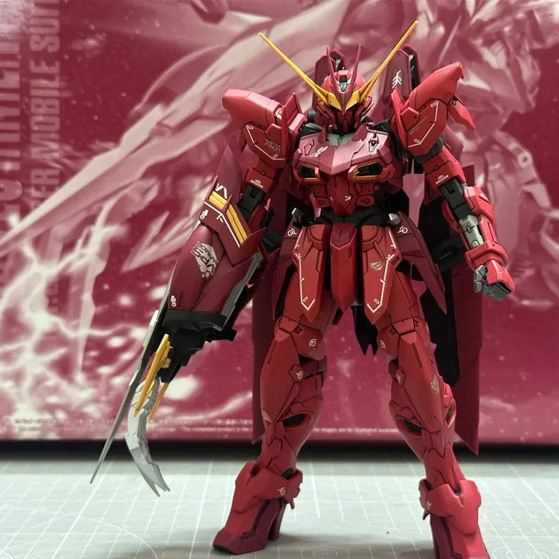 MG 1/100 Red Testament Divine Soldier Mech Assembly Model Kit Action Figures Boys' Puzzle Toys Desktop Ornament Collectible Gift