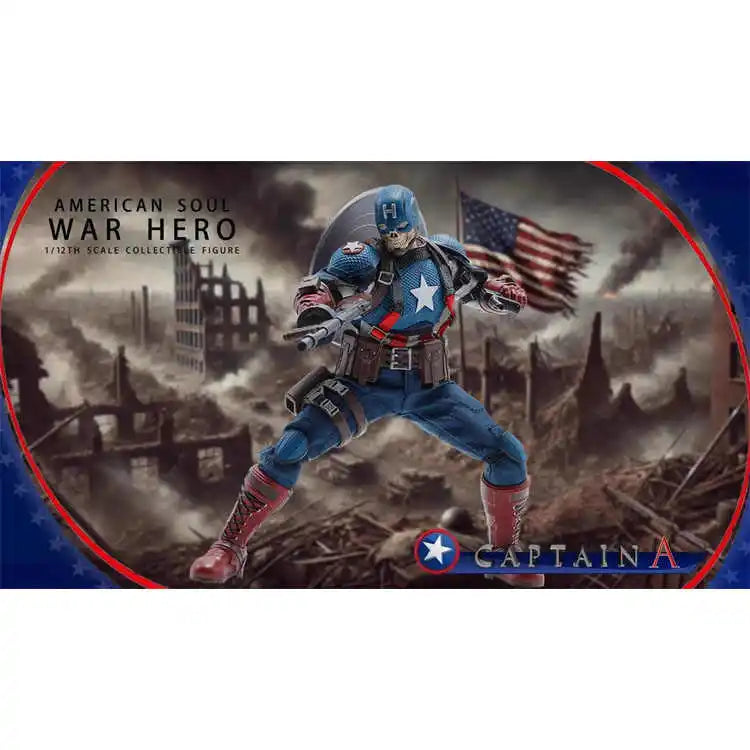 War Hero Action Figure Captain American Soul 1/12 Scale Collectible JMToys JM003 Anime Model Toys for Boys Gifts Original Box