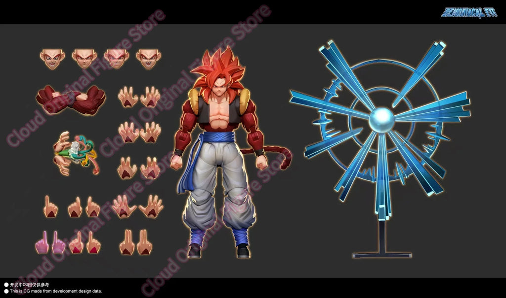 Demoniacal SHF Fit SSJ4 Gogeta Action Figure Dragon Ball GT 3.0 Figures Super Saiyan 4 Gogeta Figurine Collectible Model Toys