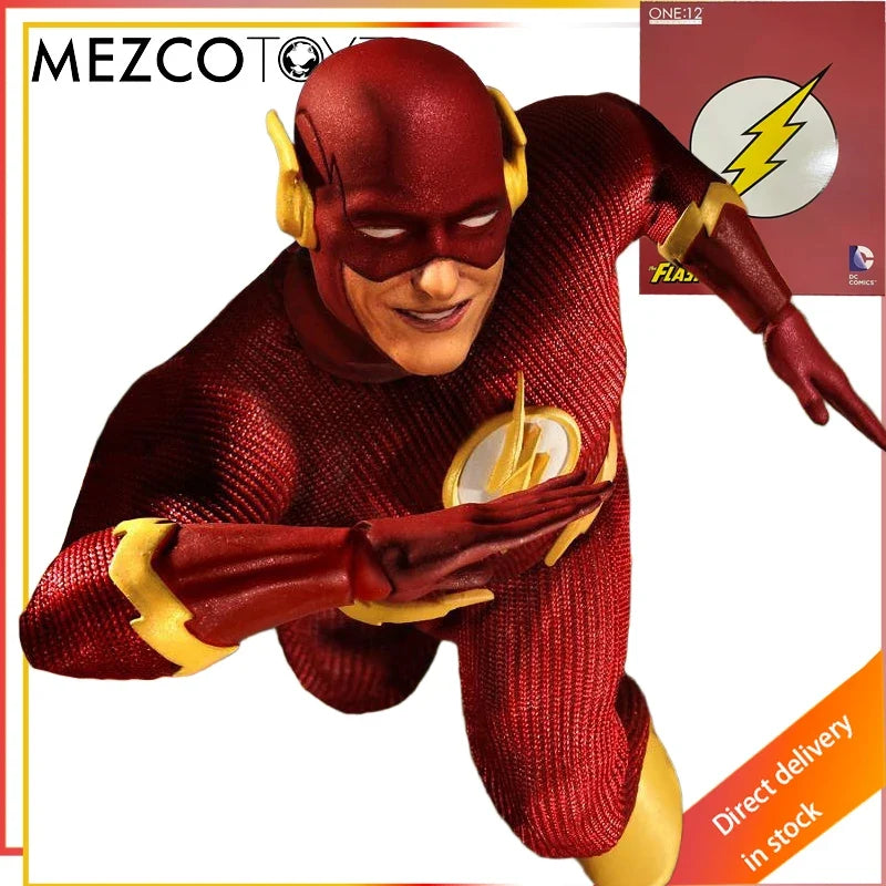 MEZCO TOYZ Original ONE Series The Flash Battle Suit 1/12 Scale Collectible Figure Action Joint Mobility Figure Model Toys