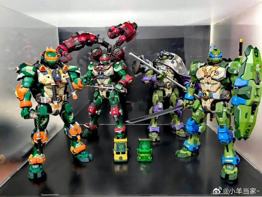 In Stock HEATBOYS Teenage Mutant Ninja Turtle Action Figure Michelangelo Donatello Leonardo Mecha Model Alloy Ninja Turtle Toys