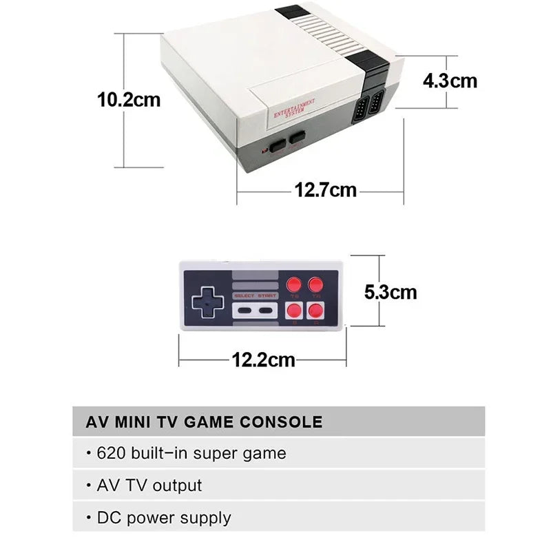 8 Bit Retro Video Game Consoles HDMI-Compatible Mini Game Stick Built in 620 Games Dual Gamepads Classic Game Players Recreation
