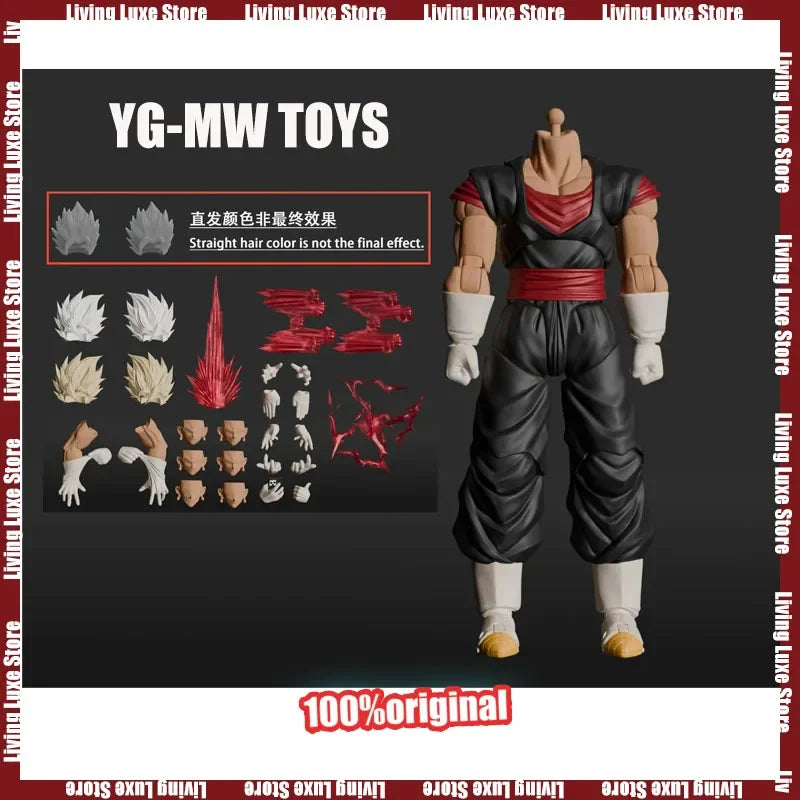 YG-mw Toys Wöchentliche Farbversion Vegito Figur Dragon Ball SHF Super Saiyajin Gott Vegito Anime Actionfiguren Geschenkspielzeug