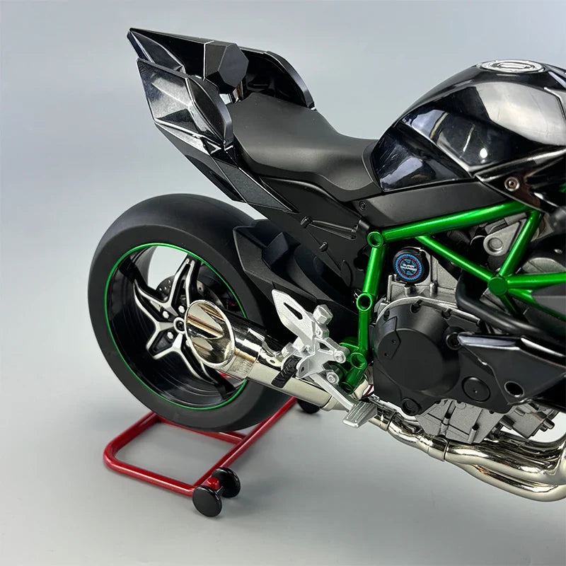 Spray 1:6 Kavvasaki Racing Ninja 500 H2R Motorcycle Simulation Sound Light   Fast And Furious Kid Gift Collection  value Display
